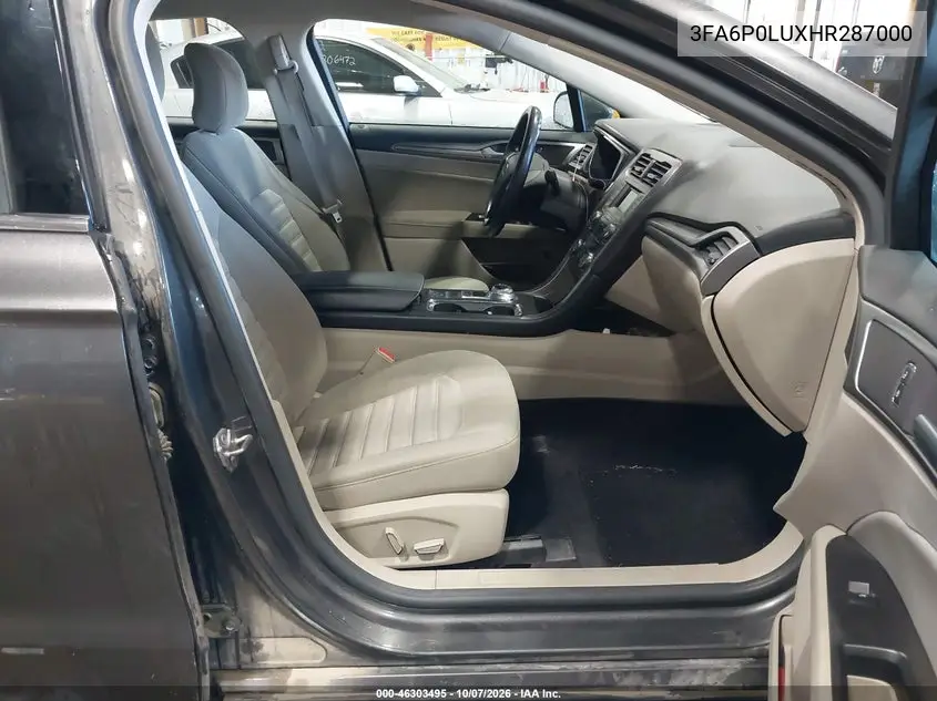 2017 FORD FUSION VIN 3FA6P0LUXHR287000 — фото 5