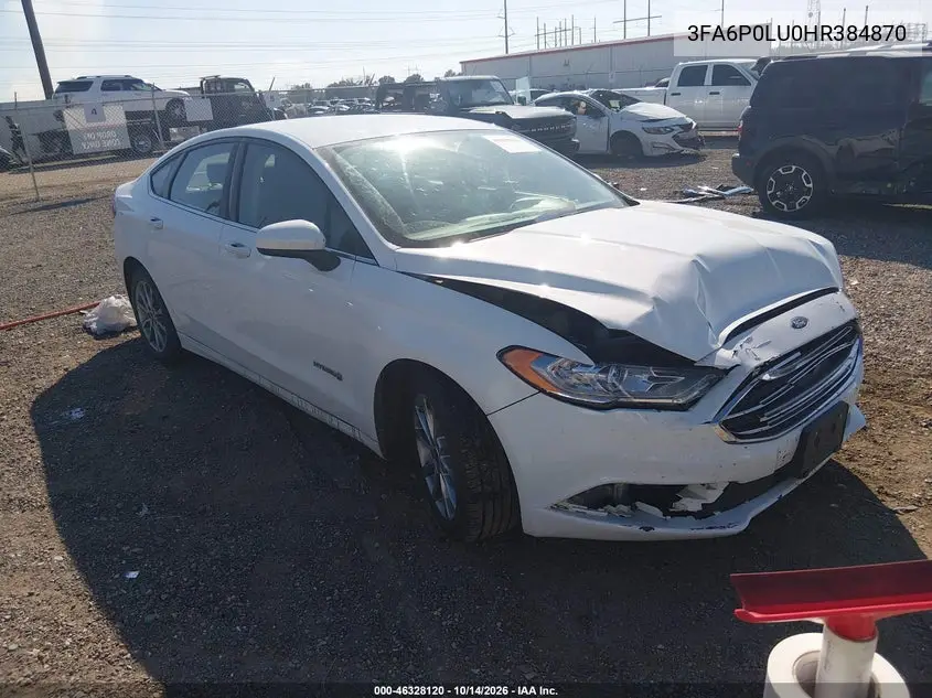 FORD FUSION 2017, VIN 3FA6P0LU0HR384870