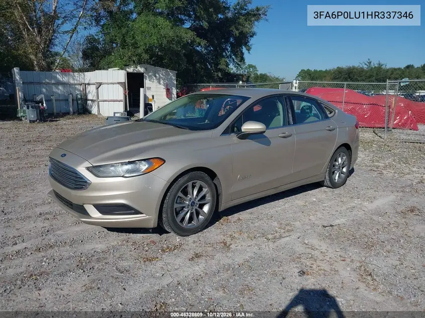 2017 FORD FUSION VIN 3FA6P0LU1HR337346 — фото 2