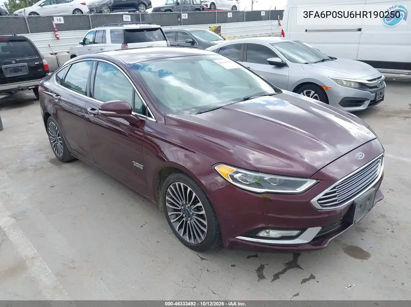 FORD FUSION 2017, VIN 3FA6P0SU6HR190250