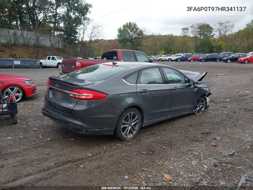 2017 FORD FUSION VIN 3FA6P0T97HR341137 — фото 4