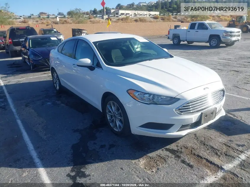 FORD FUSION 2017, VIN 3FA6P0HD7HR293619