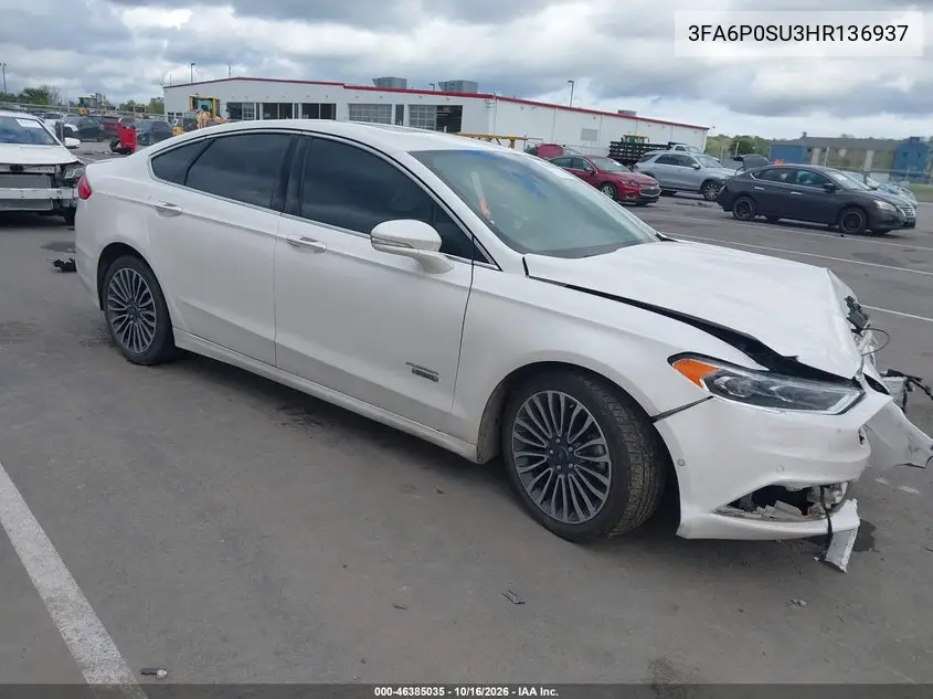 FORD FUSION 2017, VIN 3FA6P0SU3HR136937