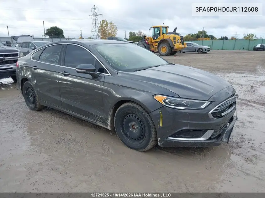 FORD FUSION 2018, VIN 3FA6P0HD0JR112608