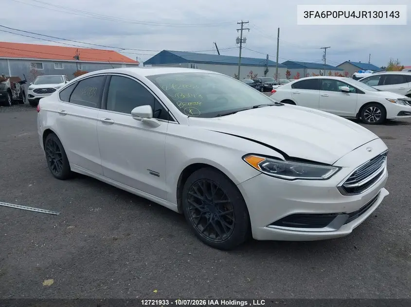 FORD FUSION 2018, VIN 3FA6P0PU4JR130143