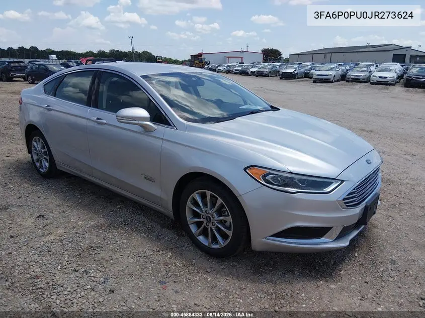 FORD FUSION 2018, VIN 3FA6P0PU0JR273624