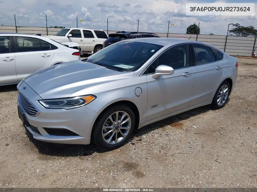 2018 FORD FUSION VIN 3FA6P0PU0JR273624 — фото 2