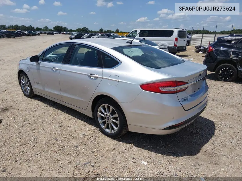 2018 FORD FUSION VIN 3FA6P0PU0JR273624 — фото 3