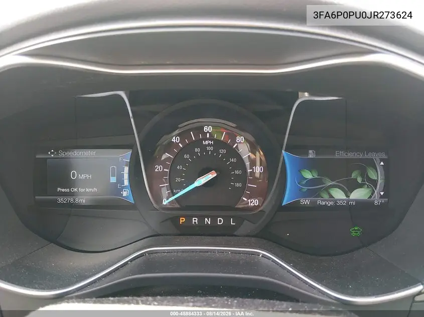 2018 FORD FUSION VIN 3FA6P0PU0JR273624 — фото 7