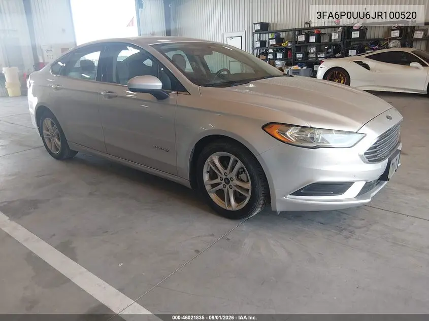 FORD FUSION 2018, VIN 3FA6P0UU6JR100520