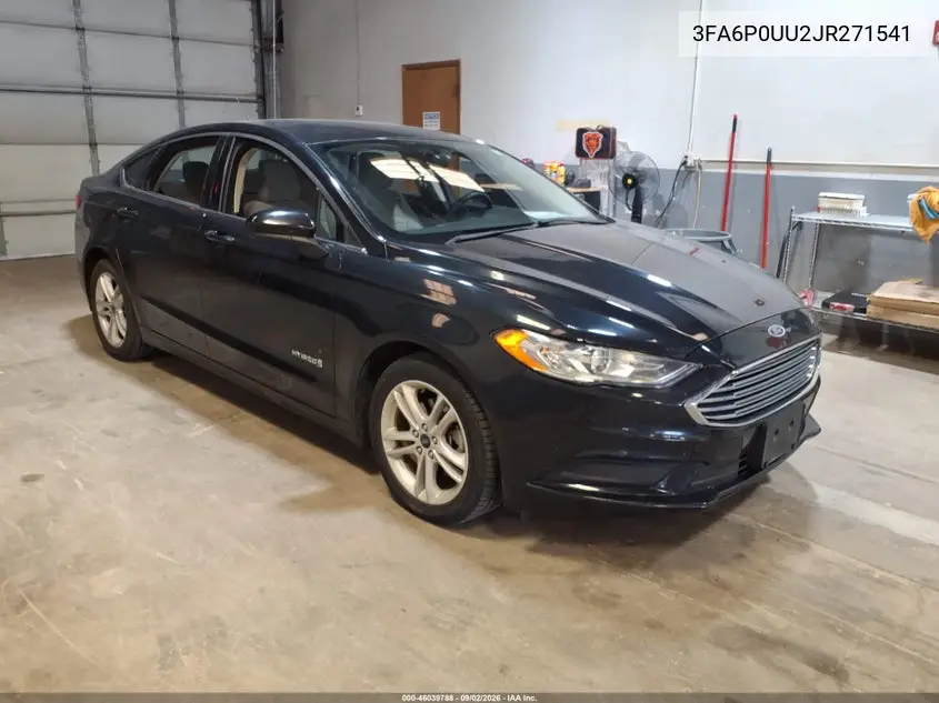 FORD FUSION 2018, VIN 3FA6P0UU2JR271541