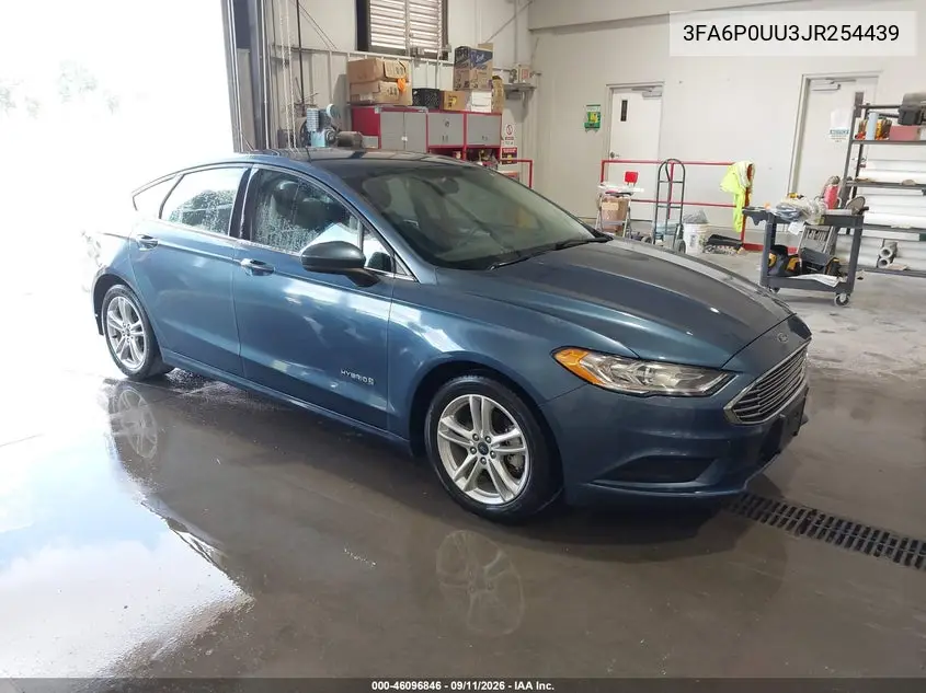 FORD FUSION 2018, VIN 3FA6P0UU3JR254439