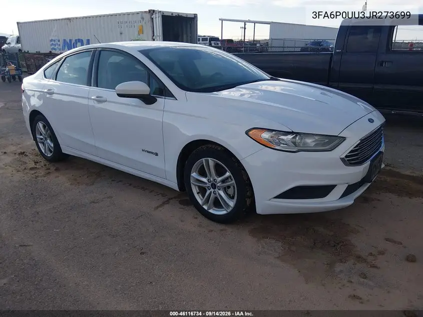 FORD FUSION 2018, VIN 3FA6P0UU3JR273699