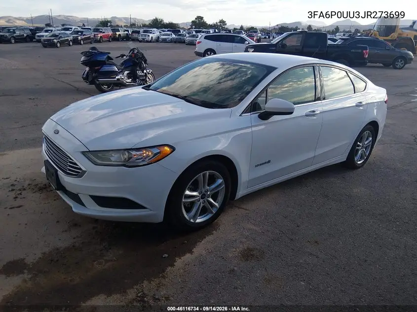 2018 FORD FUSION VIN 3FA6P0UU3JR273699 — фото 2