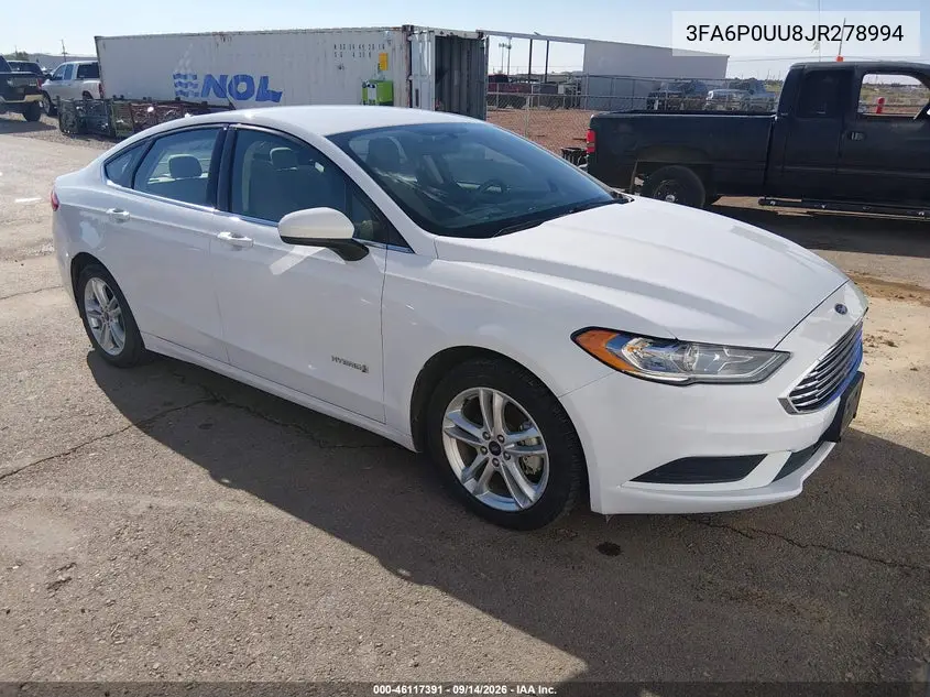FORD FUSION 2018, VIN 3FA6P0UU8JR278994