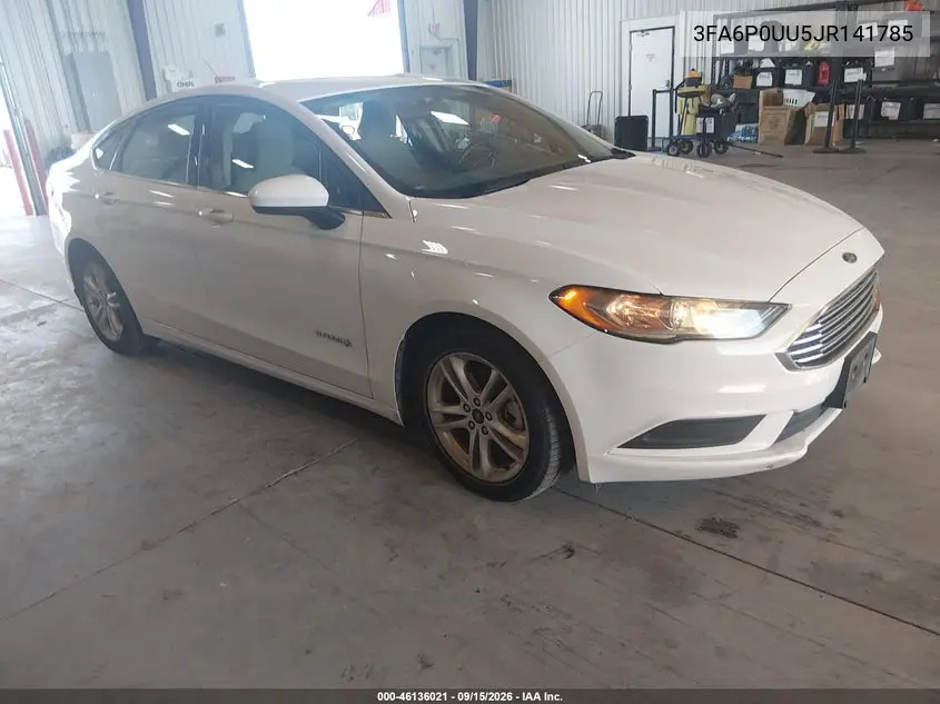 FORD FUSION 2018, VIN 3FA6P0UU5JR141785