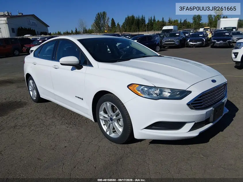 FORD FUSION 2018, VIN 3FA6P0UU3JR261665