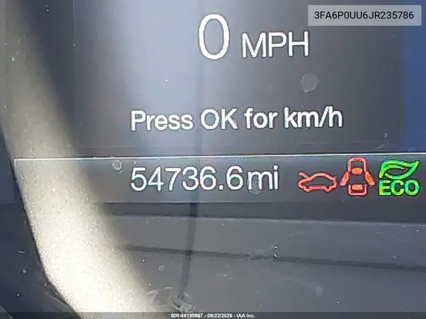 2018 FORD FUSION VIN 3FA6P0UU6JR235786 — фото 15