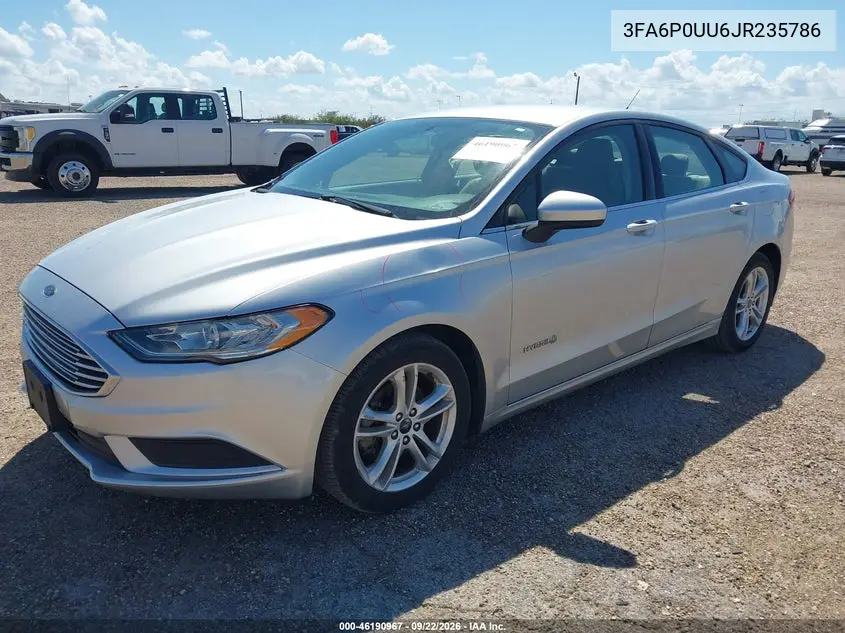 2018 FORD FUSION VIN 3FA6P0UU6JR235786 — фото 2