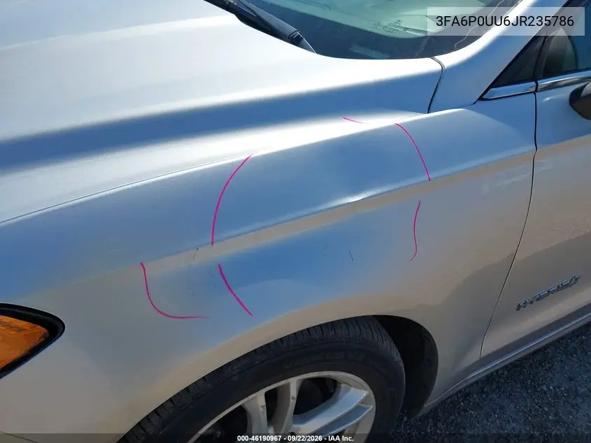 2018 FORD FUSION VIN 3FA6P0UU6JR235786 — фото 6