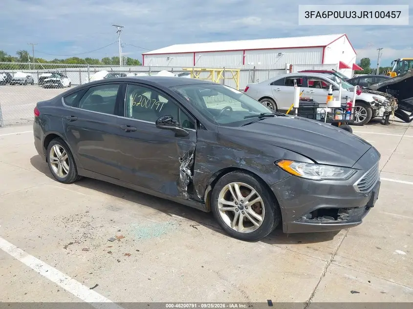 FORD FUSION 2018, VIN 3FA6P0UU3JR100457