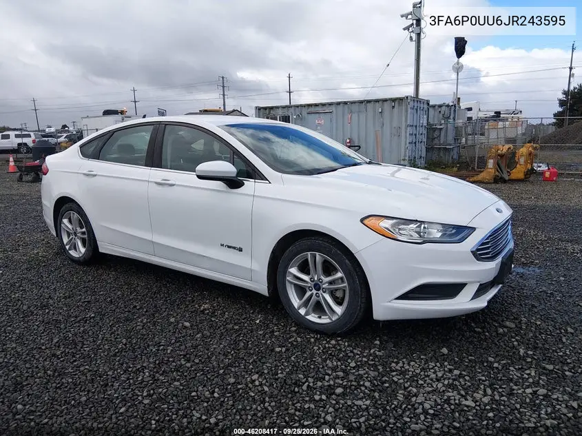 FORD FUSION 2018, VIN 3FA6P0UU6JR243595