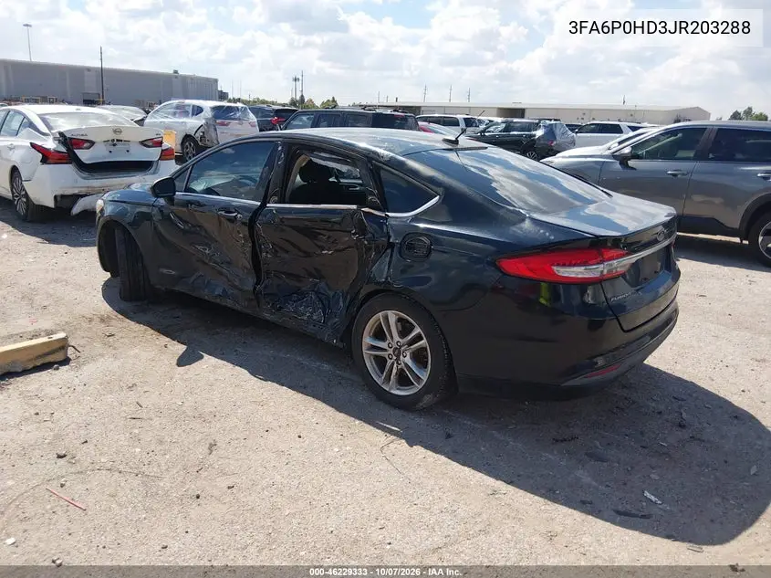 2018 FORD FUSION VIN 3FA6P0HD3JR203288 — фото 3