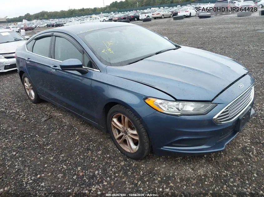 FORD FUSION 2018, VIN 3FA6P0HD1JR264428