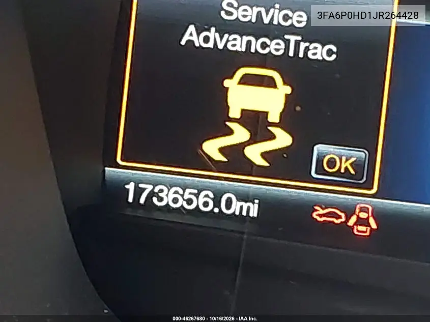 2018 FORD FUSION VIN 3FA6P0HD1JR264428 — фото 7