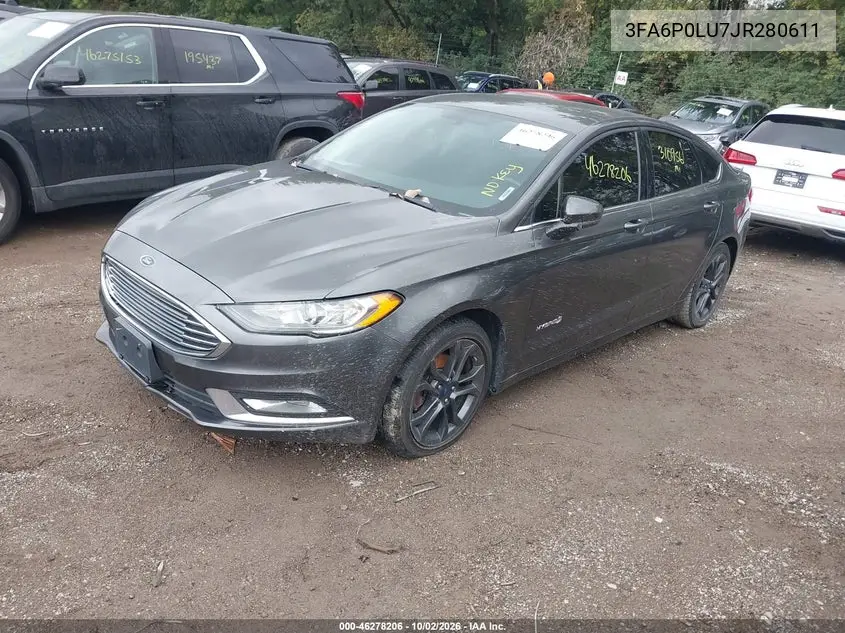 2018 FORD FUSION VIN 3FA6P0LU7JR280611 — фото 2