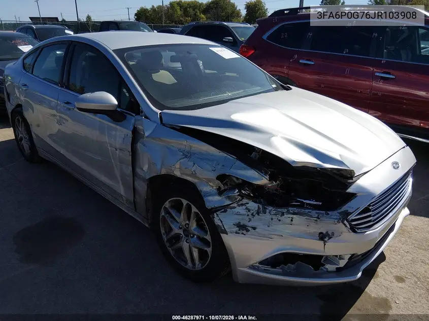 FORD FUSION 2018, VIN 3FA6P0G76JR103908