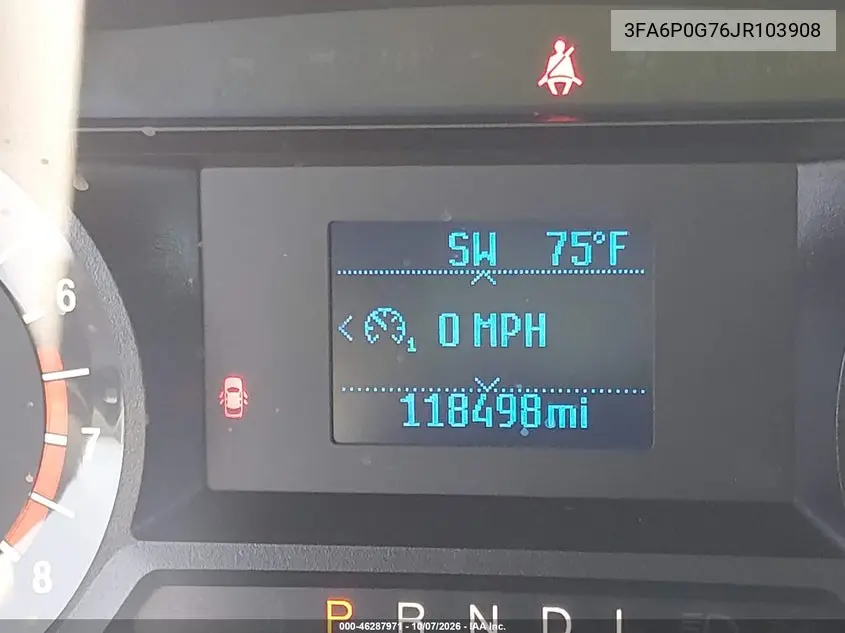 2018 FORD FUSION VIN 3FA6P0G76JR103908 — фото 15
