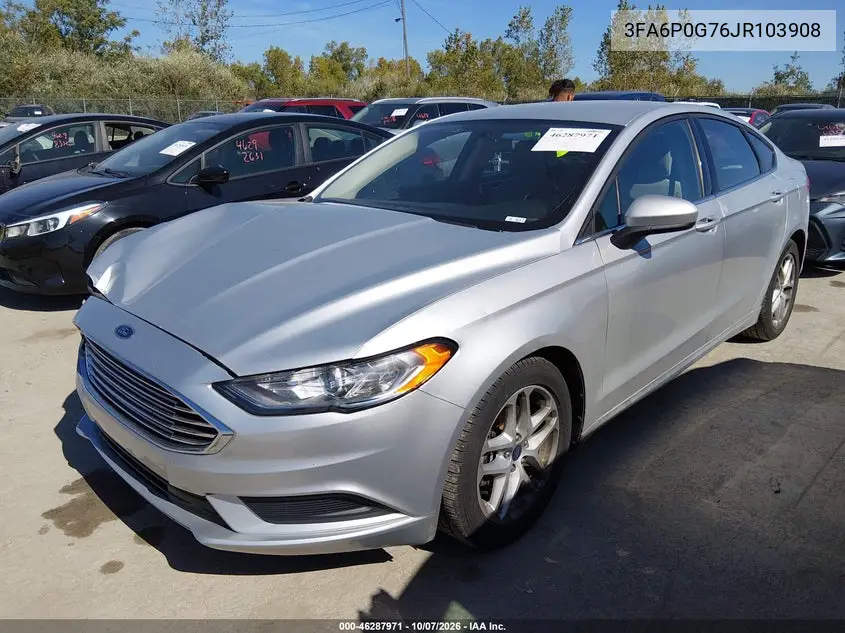 2018 FORD FUSION VIN 3FA6P0G76JR103908 — фото 2