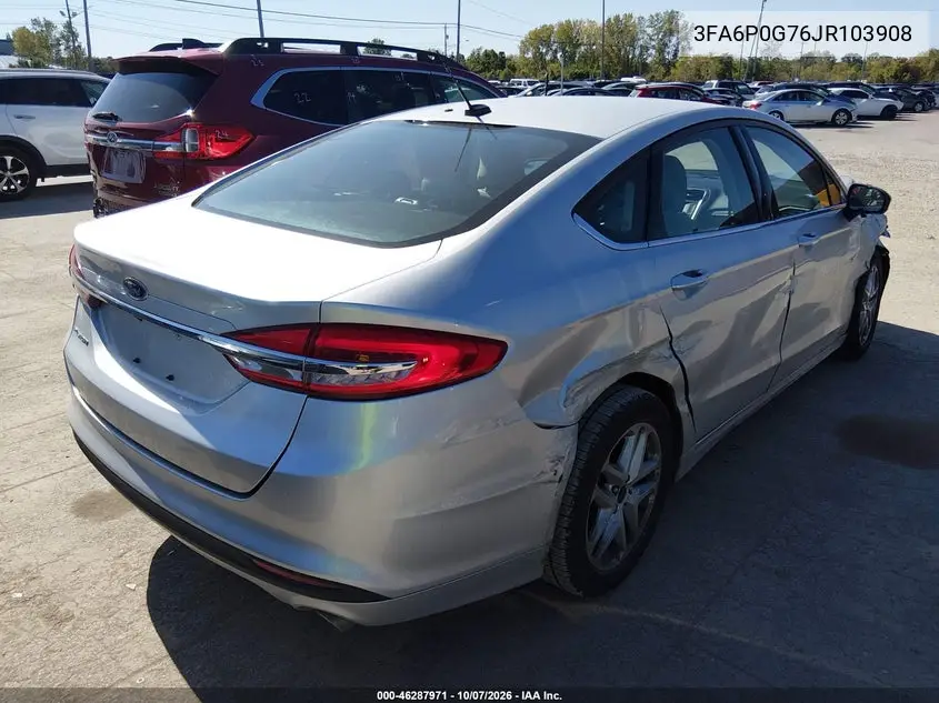 2018 FORD FUSION VIN 3FA6P0G76JR103908 — фото 4