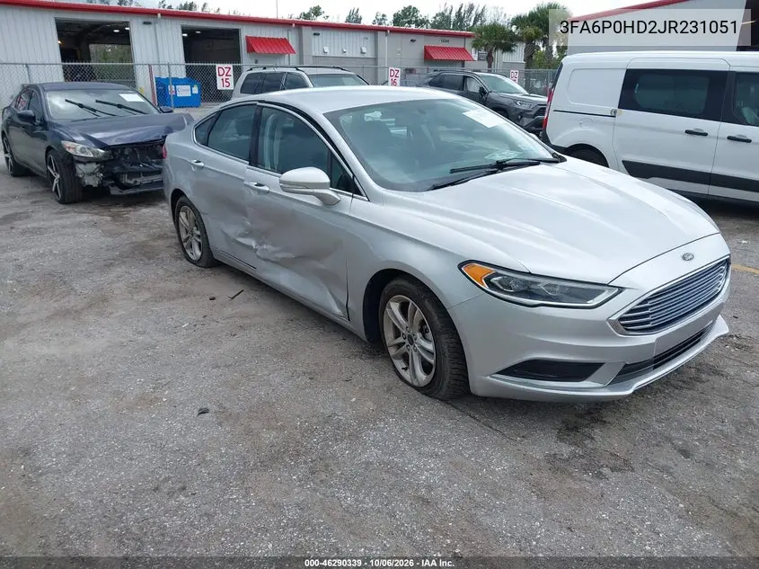 FORD FUSION 2018, VIN 3FA6P0HD2JR231051