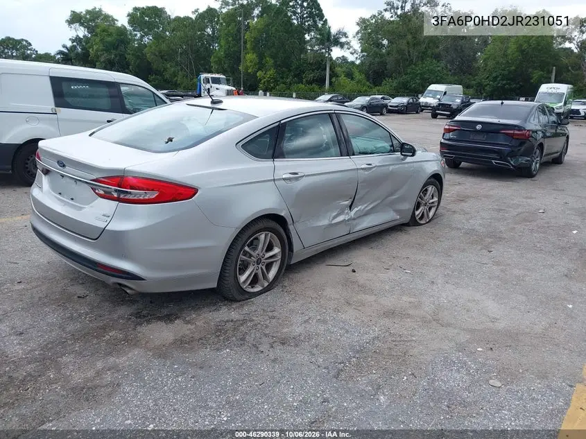 2018 FORD FUSION VIN 3FA6P0HD2JR231051 — фото 4