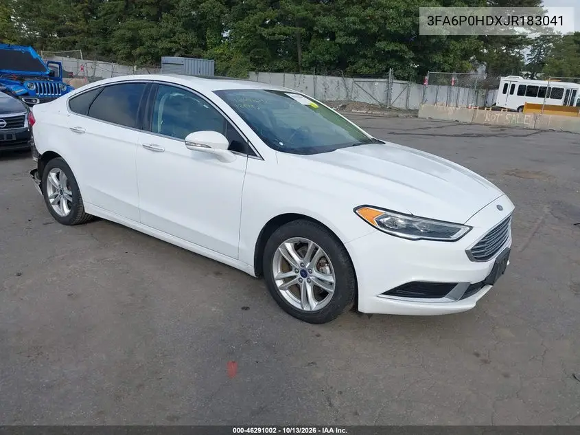 FORD FUSION 2018, VIN 3FA6P0HDXJR183041
