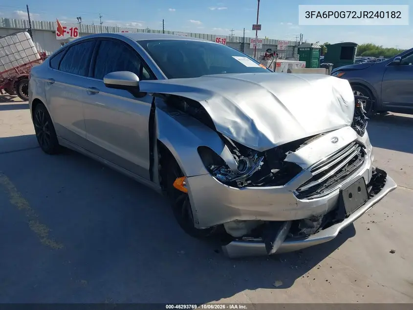 FORD FUSION 2018, VIN 3FA6P0G72JR240182