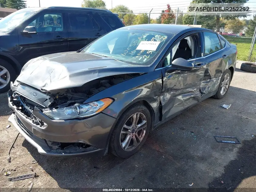 2018 FORD FUSION VIN 3FA6P0HD8JR252292 — фото 2