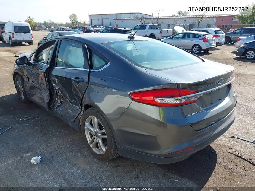 2018 FORD FUSION VIN 3FA6P0HD8JR252292 — фото 3
