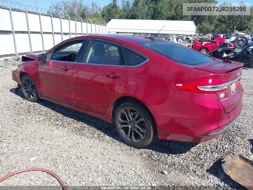 2018 FORD FUSION VIN 3FA6P0G72JR255295 — фото 3