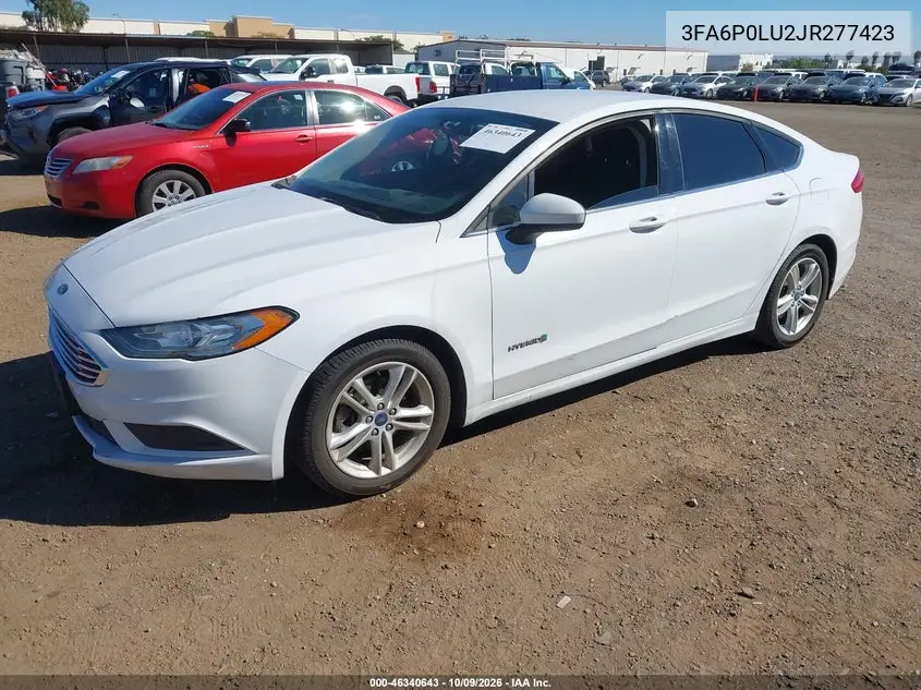 2018 FORD FUSION VIN 3FA6P0LU2JR277423 — фото 2