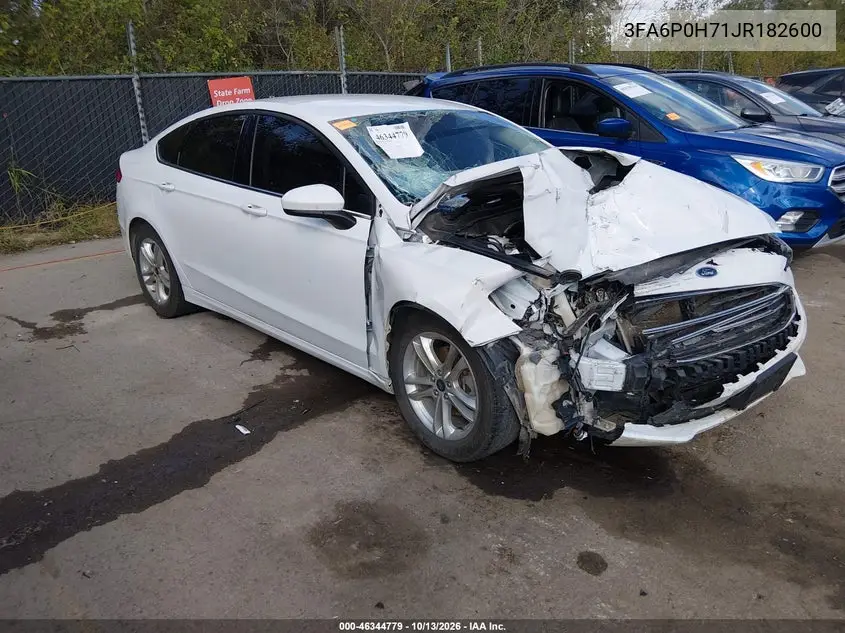 FORD FUSION 2018, VIN 3FA6P0H71JR182600