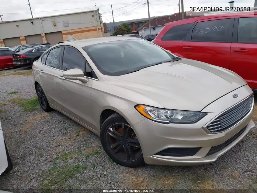 FORD FUSION 2018, VIN 3FA6P0HD9JR270588