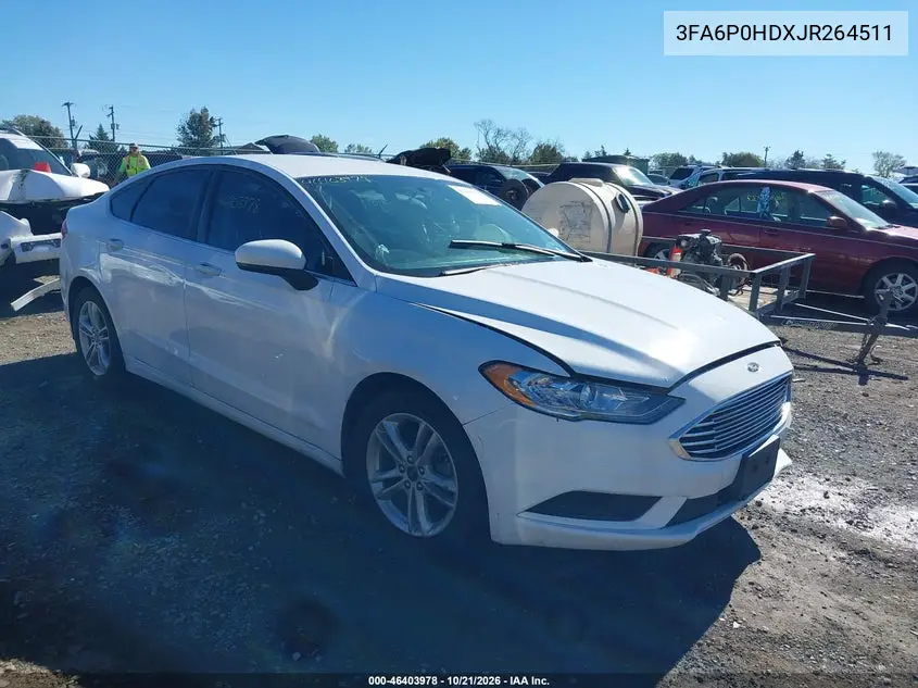 FORD FUSION 2018, VIN 3FA6P0HDXJR264511