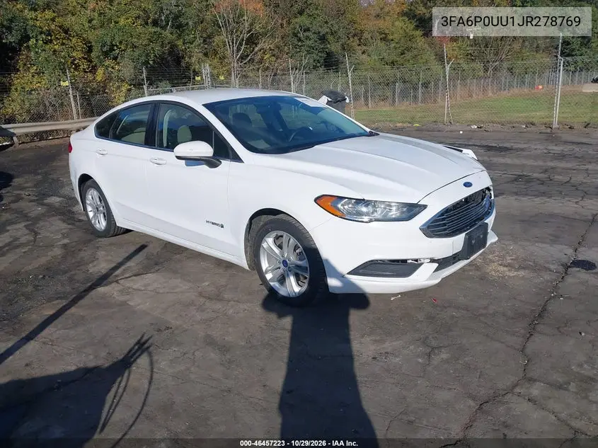 FORD FUSION 2018, VIN 3FA6P0UU1JR278769