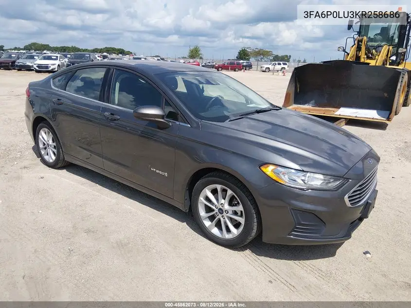 FORD FUSION 2019, VIN 3FA6P0LU3KR258686