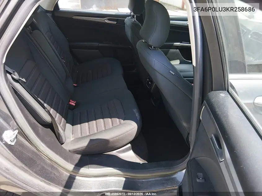 2019 FORD FUSION VIN 3FA6P0LU3KR258686 — фото 8