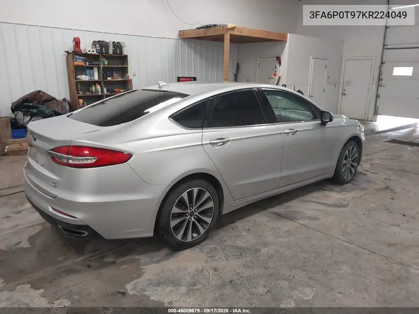 2019 FORD FUSION VIN 3FA6P0T97KR224049 — фото 4