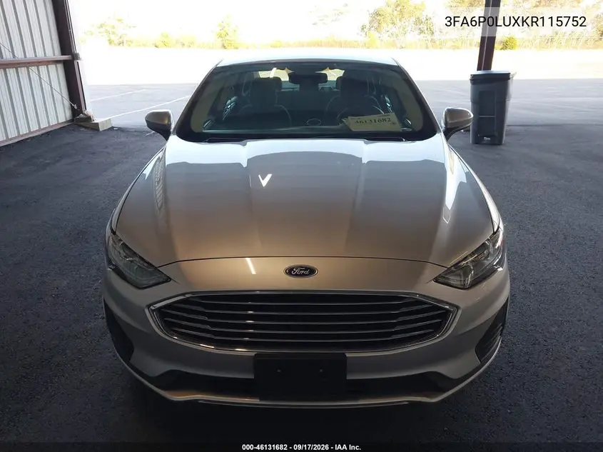 2019 FORD FUSION VIN 3FA6P0LUXKR115752 — фото 17